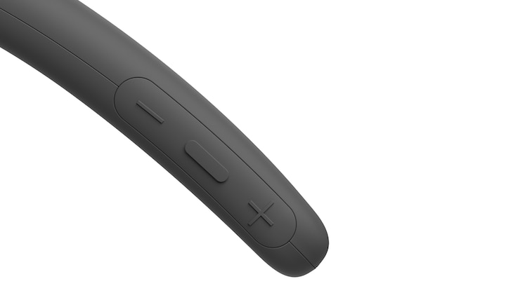 Close-up of the volume button on the SRS-NB10 Wireless Neckband Speaker