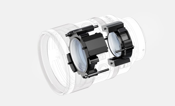 Dual front and rear XD linear motors achieve fast, precise, quiet AF