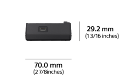 Product image showing left view of charger