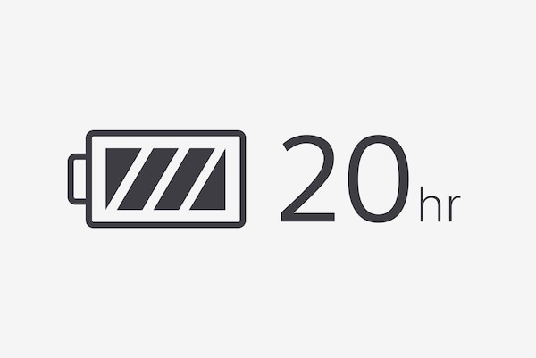 20hr battery life icon