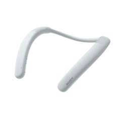 Three-quarter view of SRS-NB10 Wireless Neckband Speaker in white