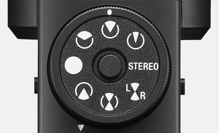 Product image showing view of directivity selector dial