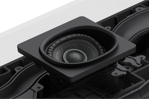 Close-up image of up-firing speaker in HT-A7000