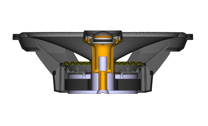 Annotated cross section of the XS-690ES 2-way speaker